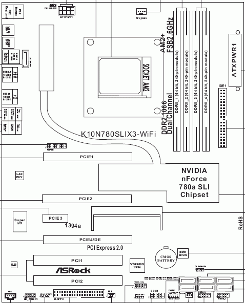  ASRock K10N780SLIX3-WiFi схема 