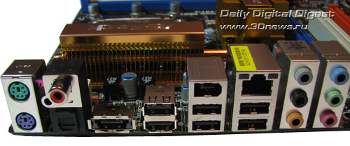  ASRock X58 Deluxe задняя панель 