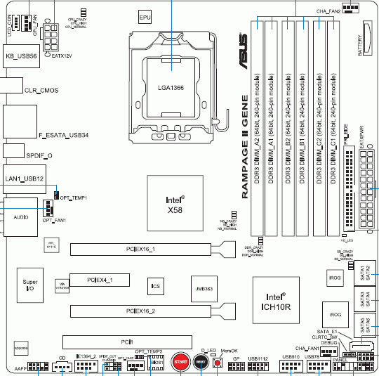  ASUS Rampage II Gene схема 