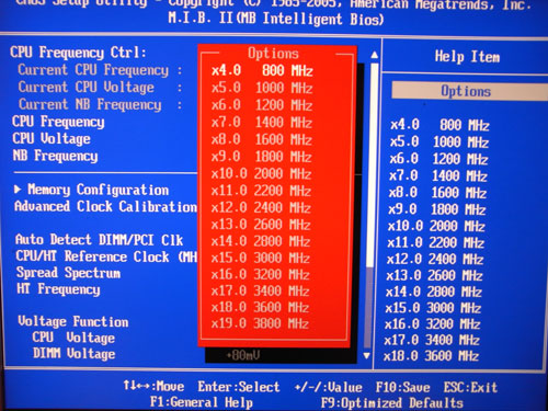  ASRock A780GXH/128M множитель NB 