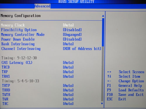  ASRock M3A780GXH/128M настройки памяти 2 