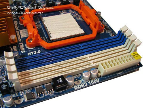  ASRock M3A780GXH/128M слоты DIMM 