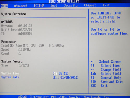  Zotac IONITX-A-E BIOS 