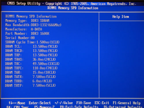  MSI H57M-ED65 Mem Info 1 