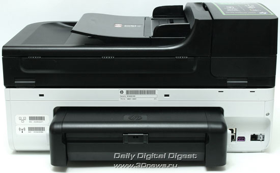  HP Officejet Pro 6500 Wireless E709n. Вид сзади с установленным модулем дуплексной печати 