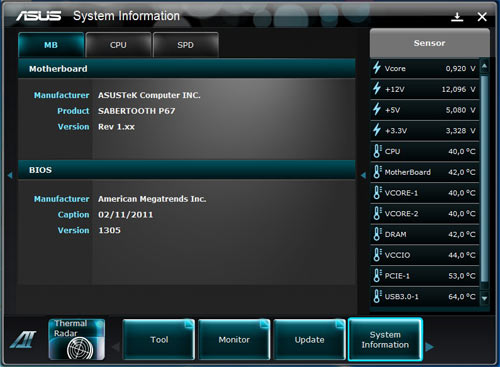  ASUS Sabertooth P67  AI Suite 3 