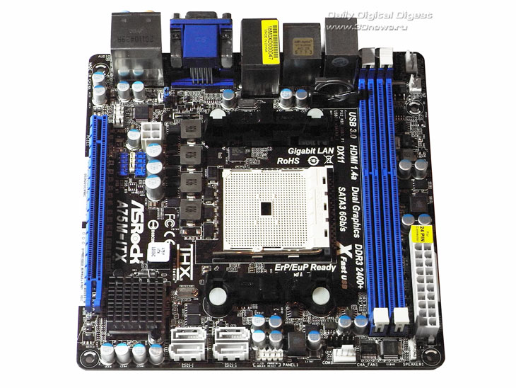  ASRock A75M-ITX плата 