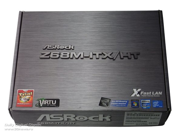  ASRock Z68M-ITX/HT упаковка 