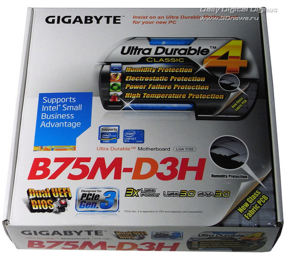  Gigabyte B75M-D3H упаковка 