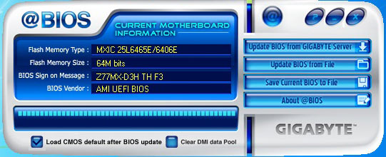  Gigabyte Z77MX-D3H TH @BIOS 