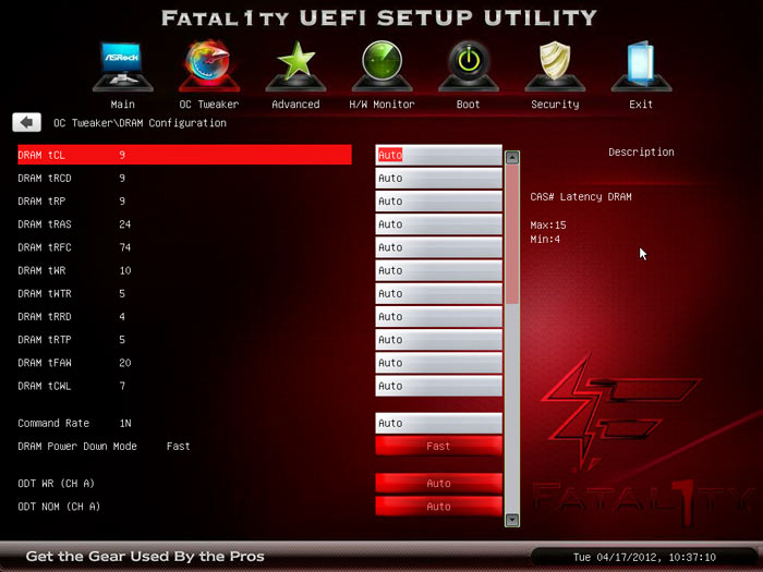  ASRock Fatal1ty X79 Champion настройки памяти 1 