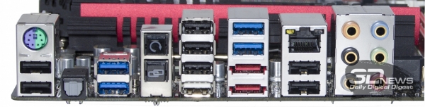 Задняя панель разъемов — обзор материнской платы ASUS Crosshair V Formula-Z 