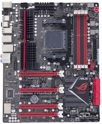 Передняя сторона материнской платы — обзор материнской платы ASUS Crosshair V Formula-Z 