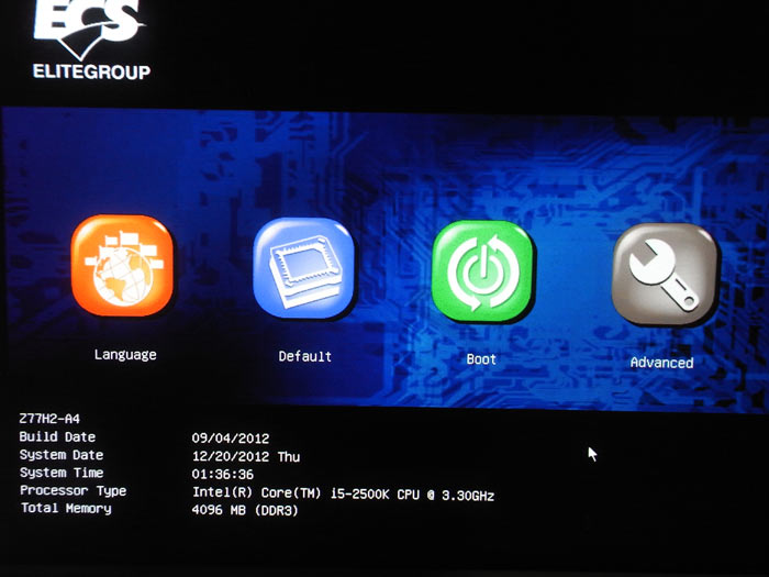  ECS Z77H2-A4 BIOS 