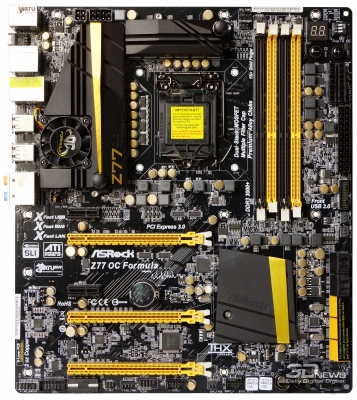  Передняя сторона материнской платы — обзор материнской платы ASRock Z77 OC Formula 