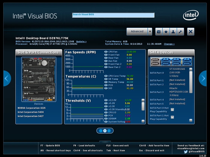  Intel DZ87KLT-75K BIOS 2 