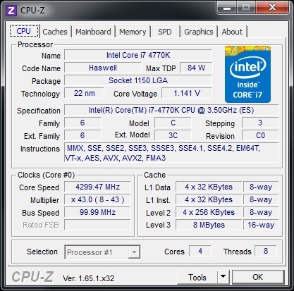  Intel DZ87KLT-75K разгон 1 