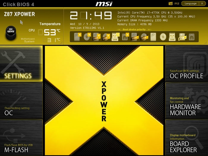  MSI Z87 XPOWER BIOS 