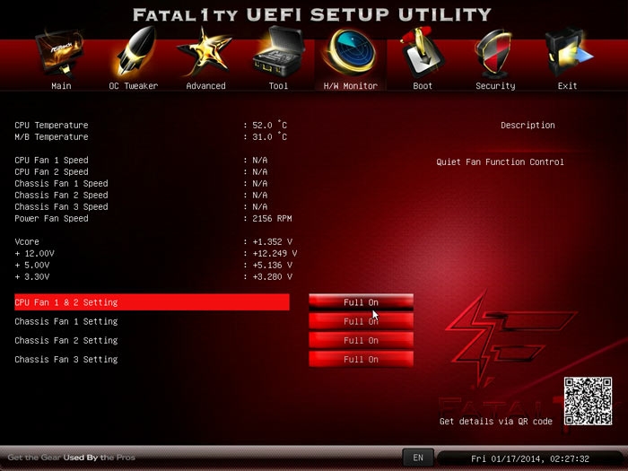  ASRock Fatal1ty 990FX Killer  системный мониторинг 1 