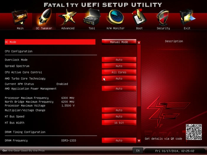  ASRock Fatal1ty 990FX Killer  настройки разгона 1 