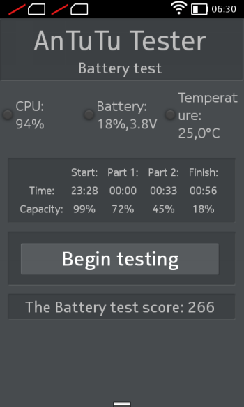  Nokia X: AnTuTu Battery Test 