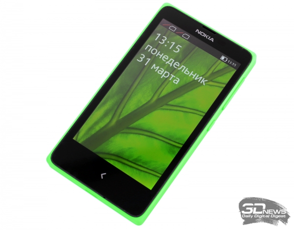  Nokia X: front view 