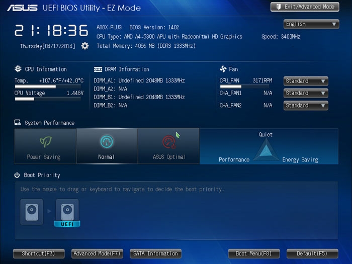  ASUS A88X-PLUS  BIOS 