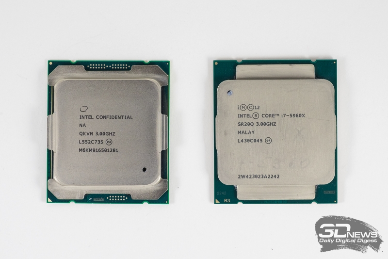  Слева – Core i7-6950X, справа – Core i7-5960X 