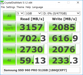  Samsung 960 PRO 512GB 