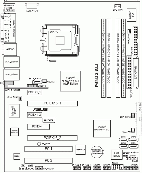  Asus P5N32-SLI Deluxe 