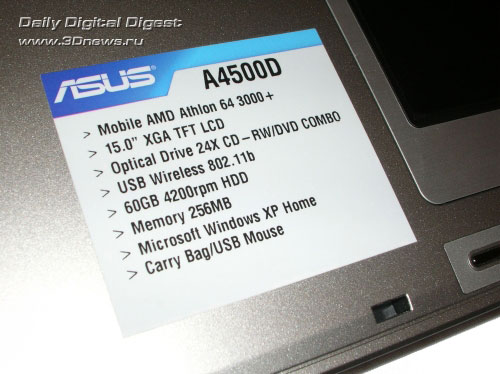 ASUS A4500D 