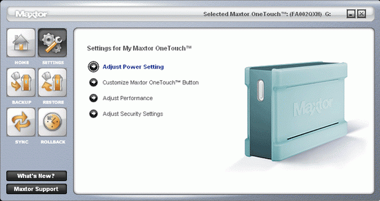  Maxtor OneTouch Manager 