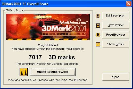  3Dmark2001 SE 32-bit 