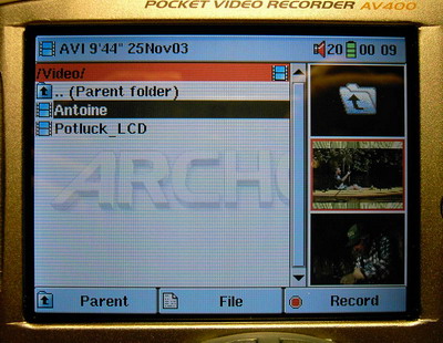  Pocket Video Recorder Archos AV400 