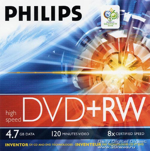  Philips DVD+RW 8x 