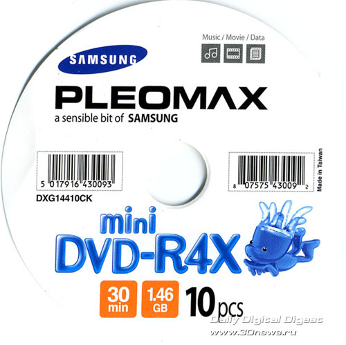  Samsung DVD-R 4x 8cm mini 